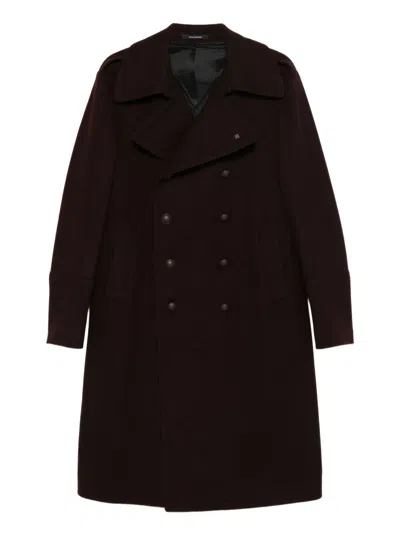 Tagliatore Double-breasted Coat In Black