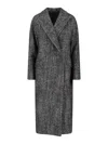 Tagliatore Double-breasted Coat In Black