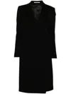 Tagliatore Double-breasted Coat In Black