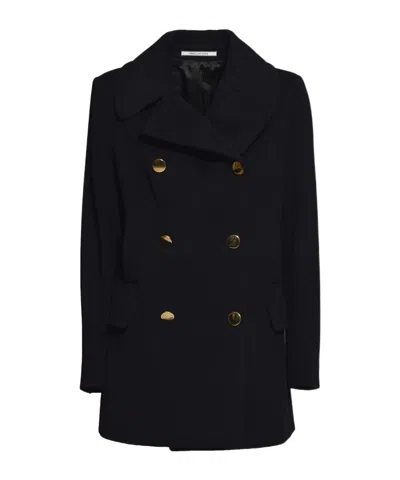 TAGLIATORE TAGLIATORE FLAP-POCKETED DOUBLE-BREASTED COAT