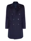 Tagliatore Double-breasted Coat In Blue