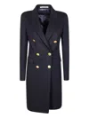 Tagliatore C-parigi10b Tailored Double-breasted Coat With Gold-tone Buttons In Blue