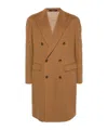Tagliatore Double-breasted Coat In Brown