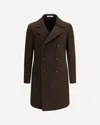 Tagliatore Double-breasted Coat In Brown