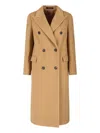 Tagliatore Tailored Brown Coat With Structured Design And Clean Lines In Brown