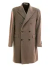 Tagliatore Double-breasted Coat In Brown