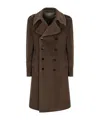 Tagliatore Double-breasted Coat In Brown