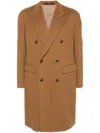 Tagliatore Double-breasted Coat In Brown