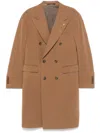 Tagliatore Double-breasted Coat In Brown