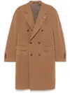 Tagliatore Double-breasted Coat In Brown
