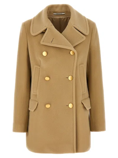 Tagliatore Double-breasted Coat Coats, Trench Coats Beige