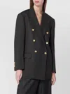 Tagliatore Double-breasted Coat Flap Pockets In Black