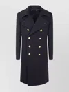Tagliatore Double-breasted Coat Gold Buttons In Blue