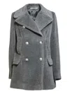Tagliatore Double-breasted Coat In Gray