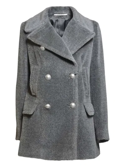 Tagliatore Double-breasted Coat In Gray