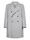Tagliatore Double-breasted Coat In Gray
