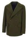 Tagliatore Double-breasted Coat In Green