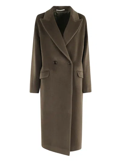 Tagliatore Double-breasted Coat In Green