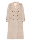 Tagliatore Double-breasted Coat In Neutral