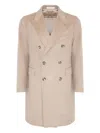 Tagliatore Double-breasted Coat In Neutral