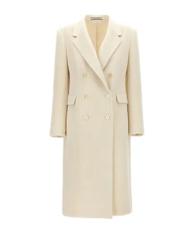 Tagliatore Double-breasted Coat In White
