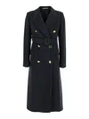 Tagliatore Double Breasted Coat In Red