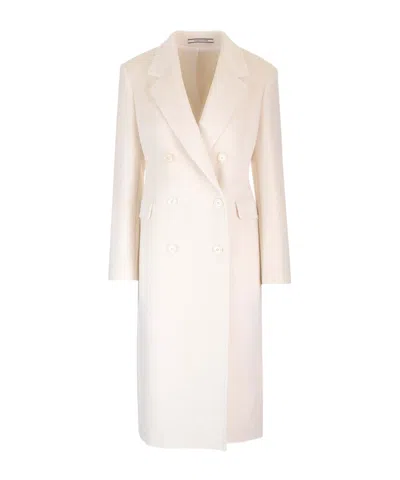 Tagliatore Double-breasted Coat In White
