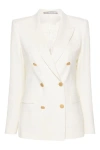 Tagliatore Peak-lapels Double-breasted Blazer In White