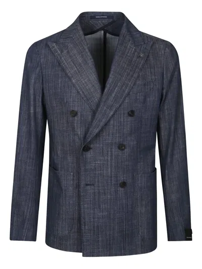 TAGLIATORE DOUBLE-BREASTED COTTON JACKET