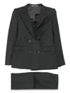 Tagliatore Double-breasted Evening Suit In Black