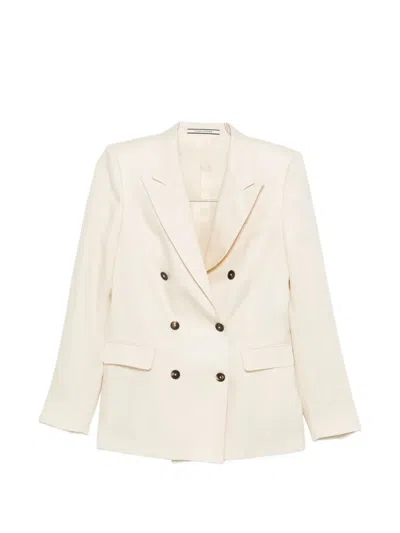 Tagliatore Double-breasted Evening Suit In Neutral