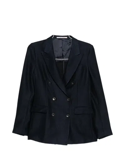Tagliatore Double-breasted Front-pocket Blazer In Blue