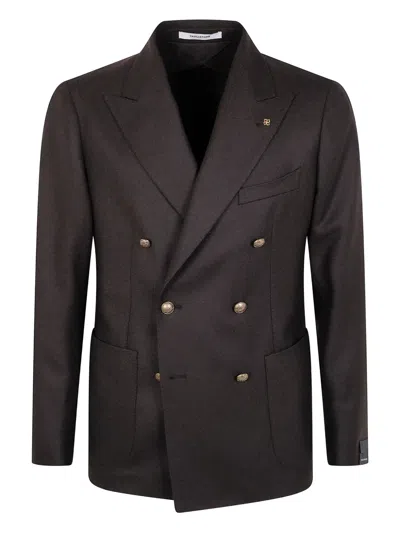 TAGLIATORE DOUBLE-BREASTED GOLD-BUTTON JACKET