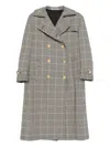 Tagliatore Double-breasted Houndstooth Trench Coat In Multi