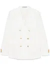 Tagliatore Double-breasted White Jacket With Gold-tone Buttons
