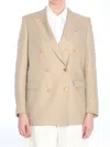 Tagliatore Double-breasted Jacket In Beige