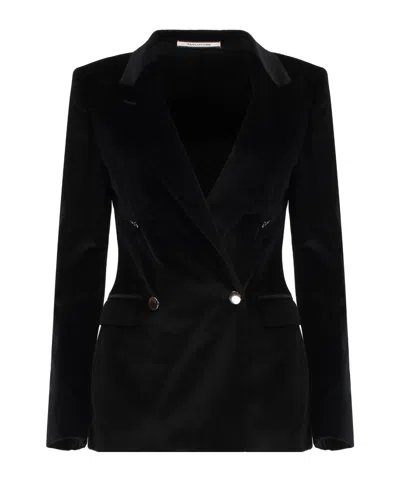 TAGLIATORE DOUBLE-BREASTED VELVET JACKET