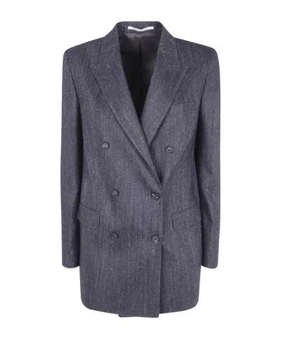Tagliatore Double Breasted Jacket In Blue