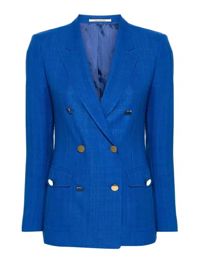 Tagliatore Double-breasted Jacket In Blue