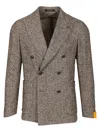 Tagliatore Montecarlo Doppio Petto Boucle Jackets Grey In Brown