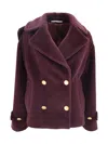 Tagliatore Double-breasted Jacket In Burgundy