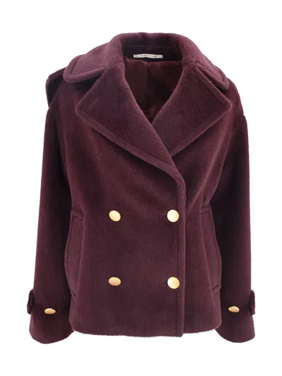 Tagliatore Double-breasted Jacket In Burgundy