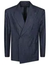Tagliatore Double-breasted Peak-lapel Jacket In Green