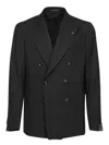 Tagliatore Double-breasted Jacket In Black In Black