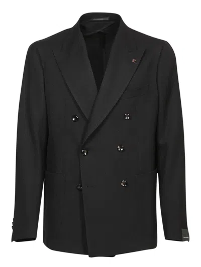 Tagliatore Double-breasted Jacket In Black