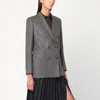 Tagliatore Double-breasted Jacket In Pied De Poule Wool In Gray