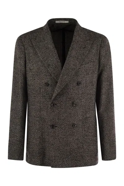TAGLIATORE TAGLIATORE DOUBLE-BREASTED JACKET IN WOOL BLEND