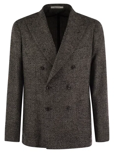 TAGLIATORE DOUBLE-BREASTED JACKET IN WOOL BLEND