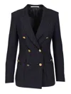 Tagliatore Double-breasted Jacket Jackets Brown In Blue