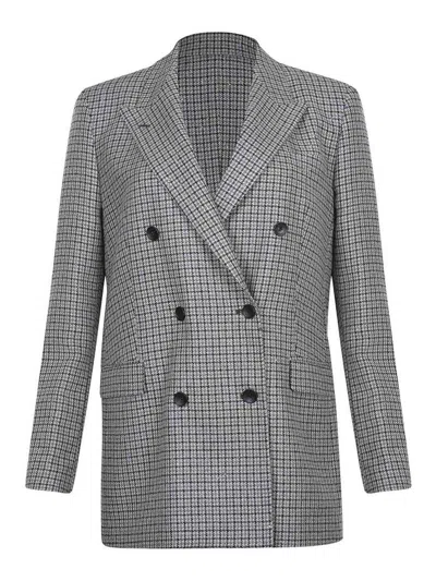 Tagliatore Double-breasted Jacket   Made Of A Wool Blend In Gray